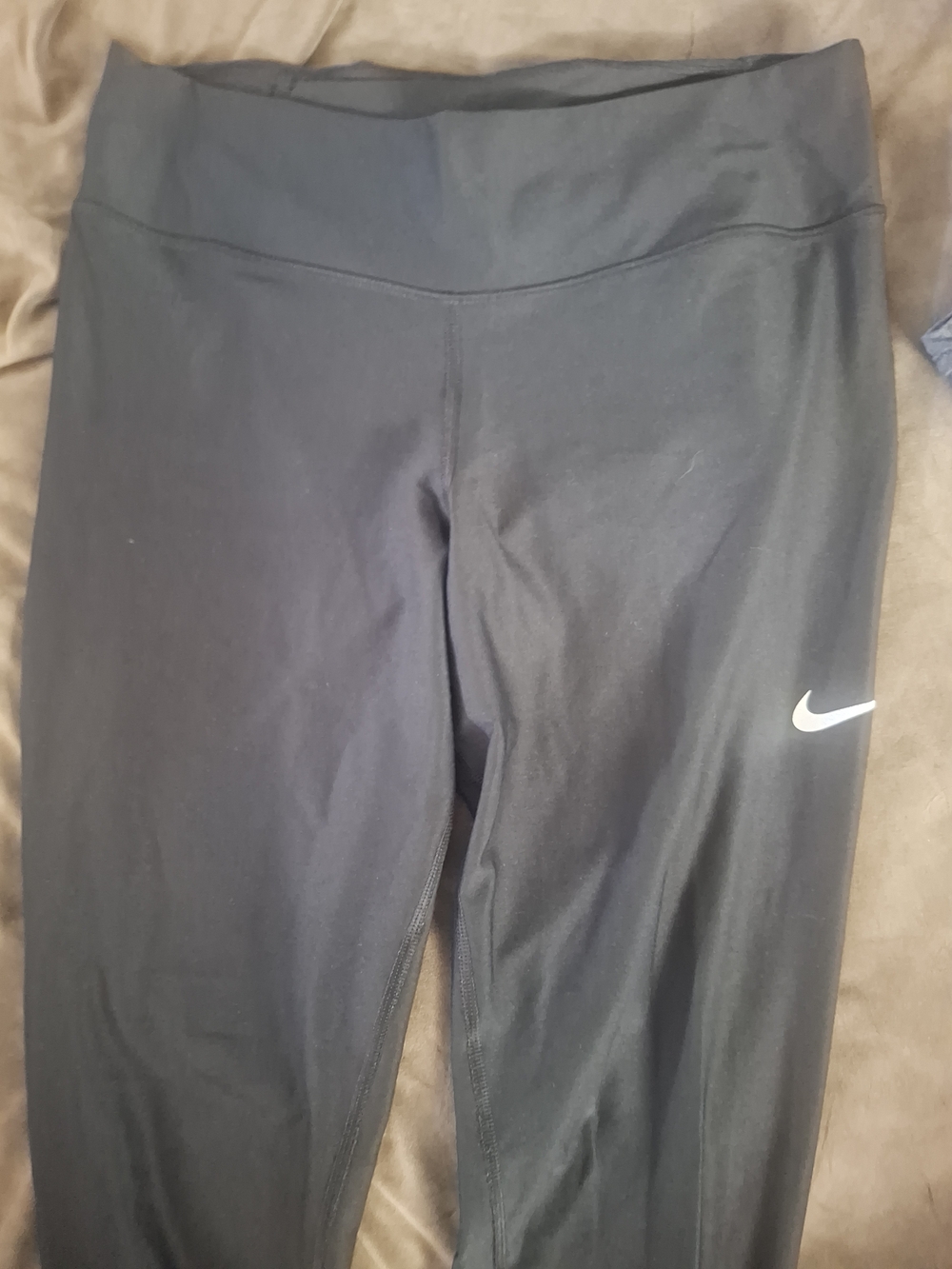 Nike Black Dri-FIT Leggings with White Swoosh